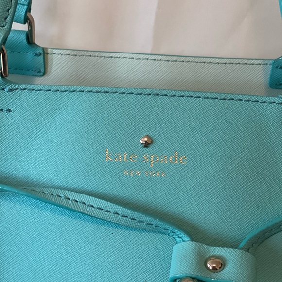 Large turquoise Kate Spade tote - Picture 2 of 3